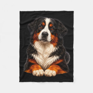 Cute dog lover design bernese mountain dog fleece blanket