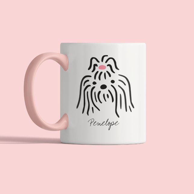 Cute Dog Lover Dog Mom Dog Dad | Shih Tzu Two-Tone Coffee Mug (Creator Uploaded)