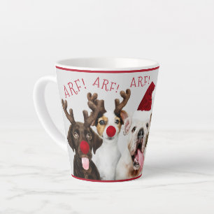 Cute Dog Lover, Funny, Christmas, Add Name, Latte Mug