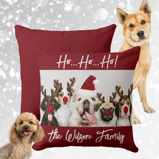 Cute Dog Lover's Christmas Throw Pillow (Cute Dog Lover's Christmas Throw Pillow)