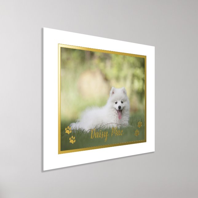 Cute Dog Lovers Personalized Pet Photo Foil Prints (Laydown)