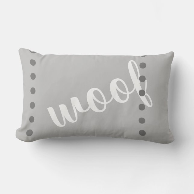 cute dog lovers quote pillow gray and white (Front)