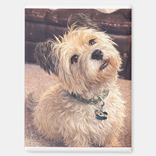 Cute Dog Magnet Adorable Puppy Terrier Design