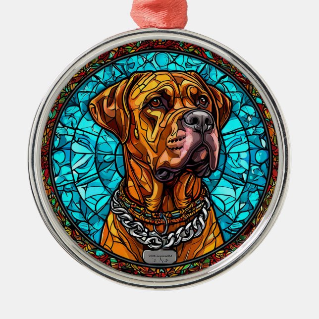 Cute Dog Metal Ornament (Front)