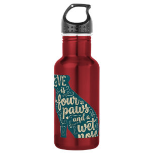 Cute Dog Mom & Dog Dad Gift Stainless Steel Water Bottle