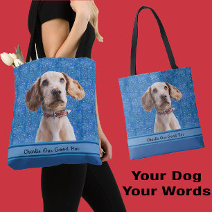 Cute Dog Mom Grandma Puppy Lover Photo Gift Tote Bag