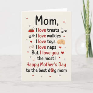 Cute Dog Mom Mother's Day Card from Pet