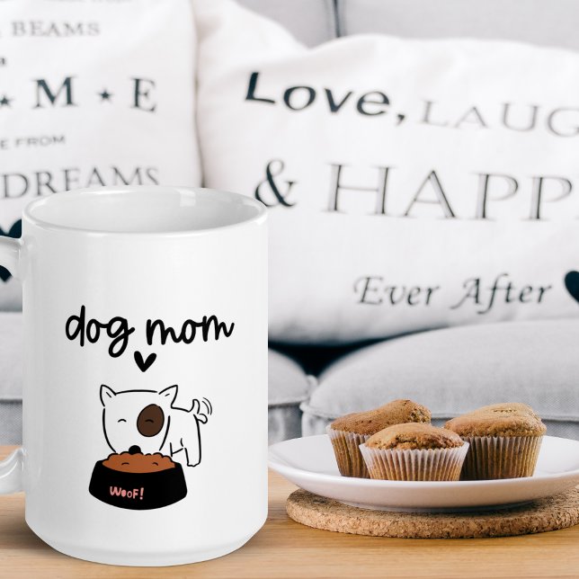 Cute Dog Mom mugs pawprint with name coffee mugs (Creator Uploaded)