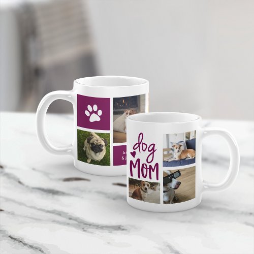 Cute Dog Mom Pet Photo Collage Coffee Mug
