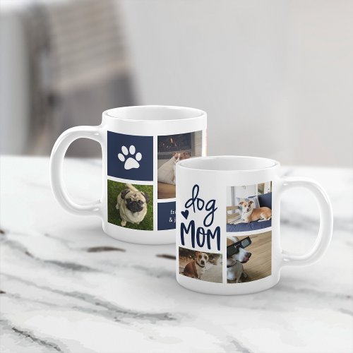 Cute Dog Mom Pet Photo Collage Coffee Mug