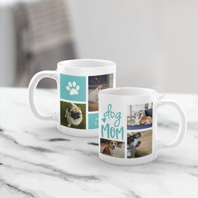 Cute Dog Mom Pet Photo Collage Coffee Mug (Creator Uploaded)