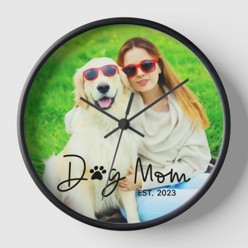 Cute Dog Mom Photo Clock