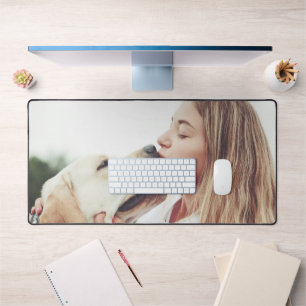 Cute Dog Mom Photo Desk Mat