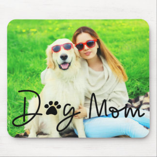 Cute Dog Mom Photo Mouse Pad