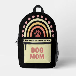 Cute Dog Mom Trendy Design Printed Backpack