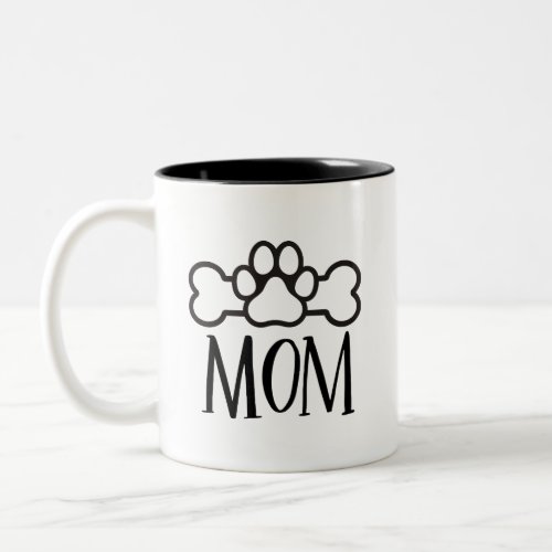 Cute Dog Mom Two_Tone Coffee Mug