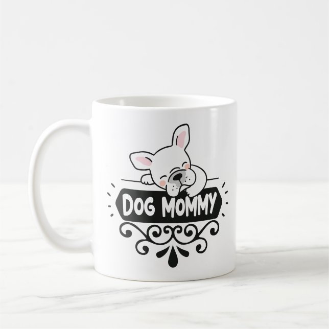 Cute Dog mommy pet animal lovers Coffee Mug (Left)