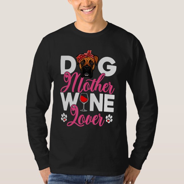 Cute Dog Mother  Boxer Dog Mother's Day T-Shirt (Front)