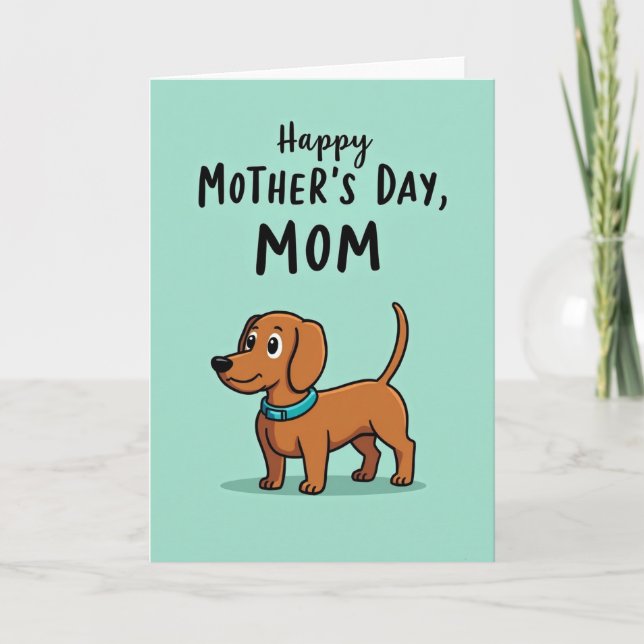 Cute Dog Mothers Day Card (Front)
