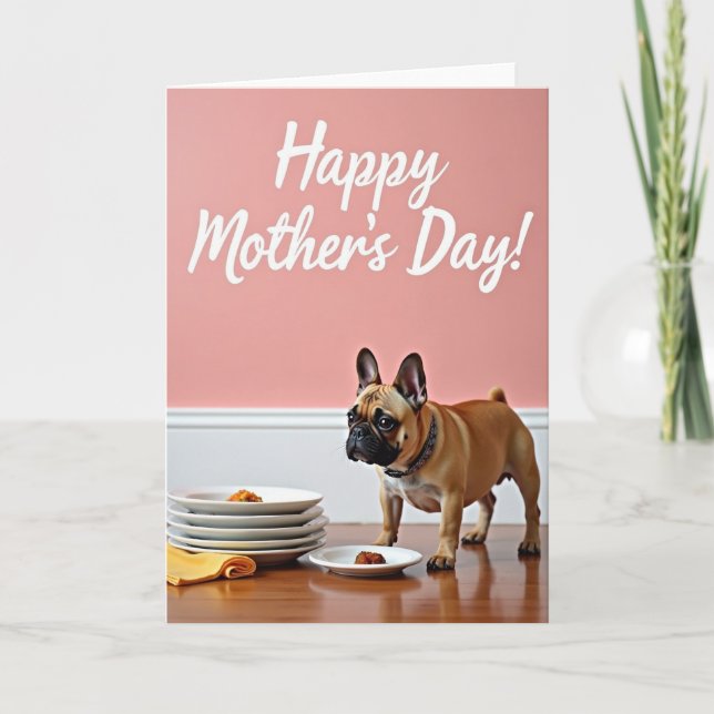 Cute Dog Mothers Day Treat Card (Front)