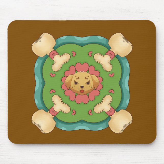 cute dog  mouse pad (Front)