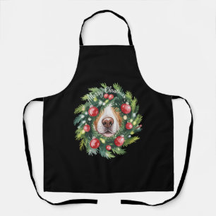 Cute Dog Nose Christmas Wreath Dog Mom Dog Lover Apron