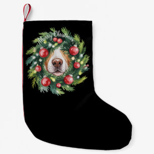 Cute Dog Nose Christmas Wreath Dog Mom Dog Lover Small Christmas Stocking