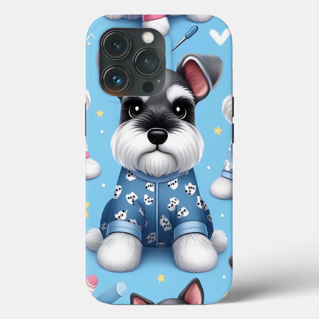 Cute Dog Of Schnauzer Animal Pattern Case-Mate iPhone Case (Back)