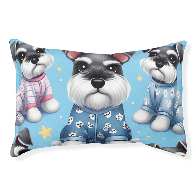 Cute Dog Of Schnauzer Animal Pattern Pet Bed (Front)