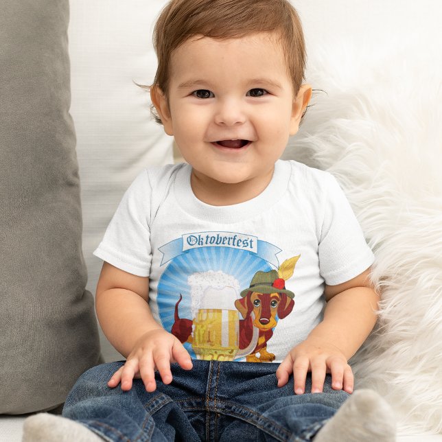 Cute Dog Oktoberfest Beer Dachshund Toddler T-shirt (A cute dachshund toddler tshirt for Oktoberfest!
)