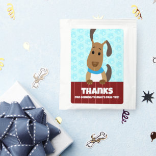 Cute Dog on Fence Pet Adoption Pawprints Thank You Tea Bag Drink Mix