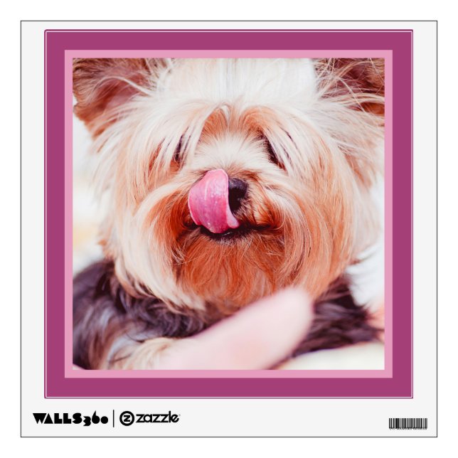 Cute Dog or YOUR Photo custom wall decal (Front)