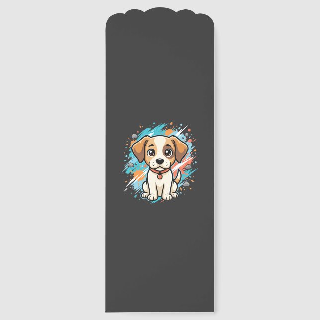 Cute Dog Paint Splash Vector Art_1 Bookmarks (Front)