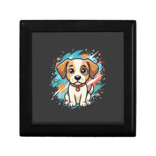 Cute Dog Paint Splash Vector Art_1 Gift Box
