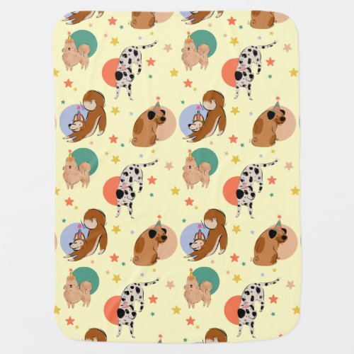 Cute Dog Party Baby Blanket