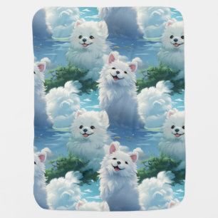 Cute dog pattern baby blanket