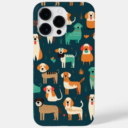 Cute Dog Pattern Case_Mate iPhone 14 Pro Max Case