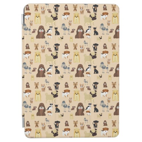 cute dog pattern design for dog lovers_ Beige back iPad Air Cover