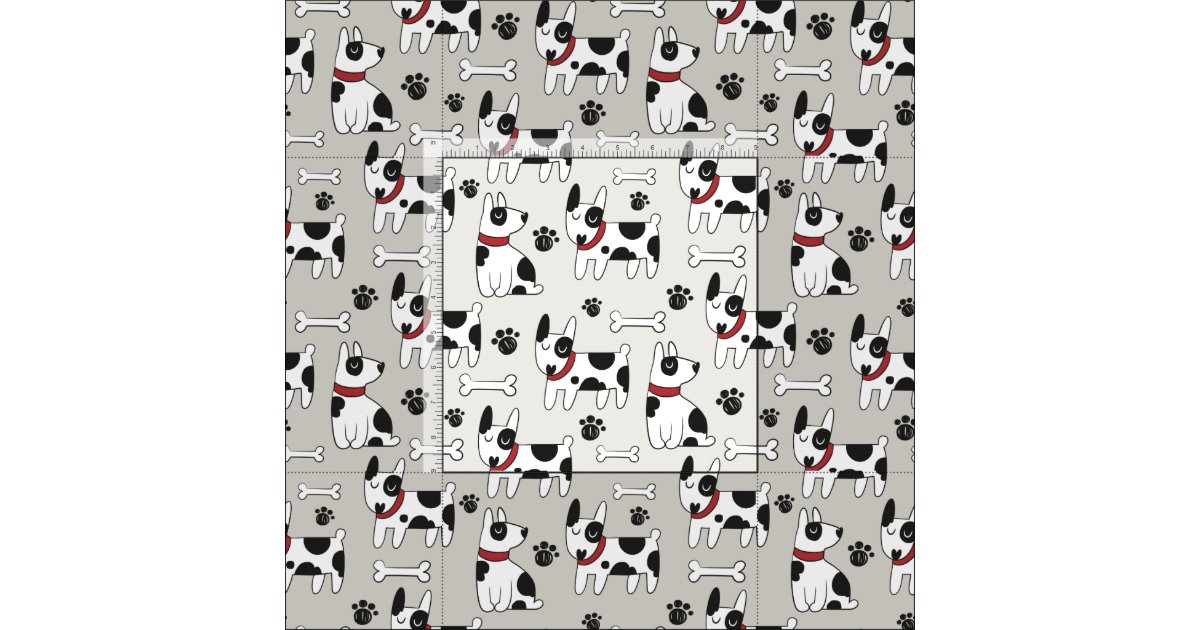 Cute Dog Pattern fabric Zazzle