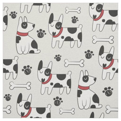 Cute Dog Pattern fabric