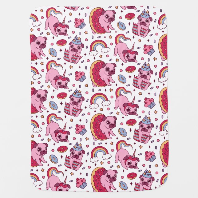 Cute dog pattern for dog lovers baby blanket (Front)