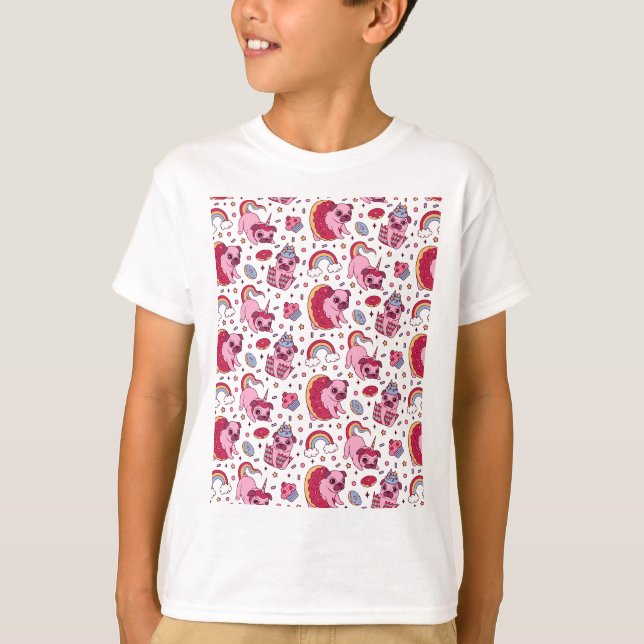 Cute dog pattern for dog lovers T-Shirt (Front)
