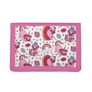 Cute dog pattern for dog lovers tri-fold wallet