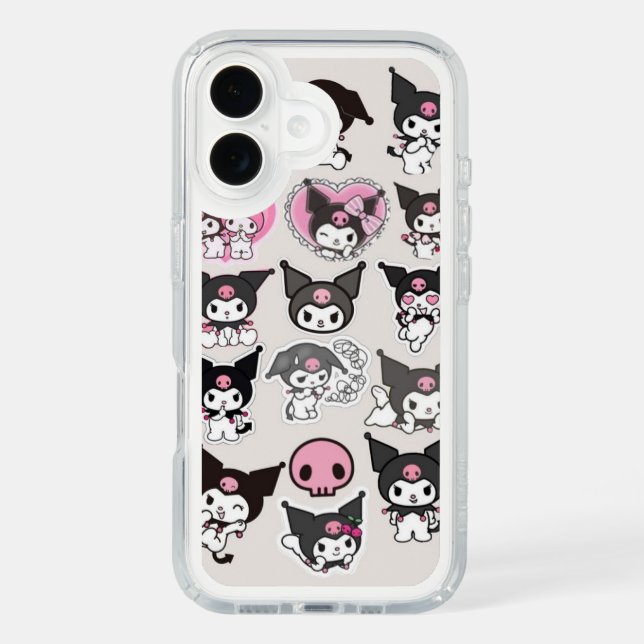 Cute Dog Pattern iPhone 16 Case – Protective & str (Front)