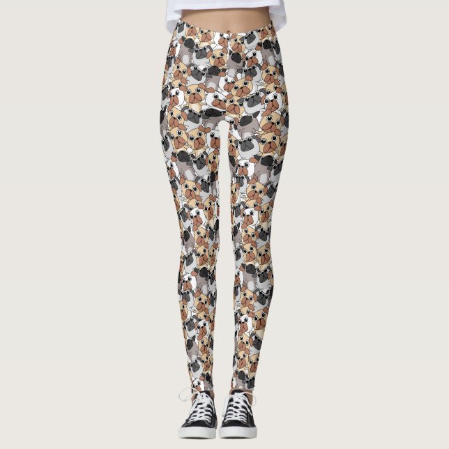 Cute Dog Pattern Leggings (Front)