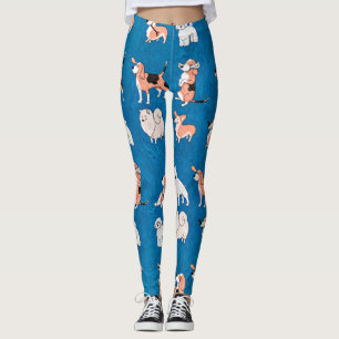 Cute dog pattern leggings