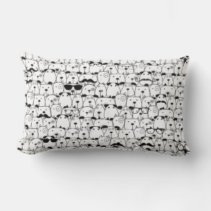 Cute Dog Pattern Lumbar Pillow