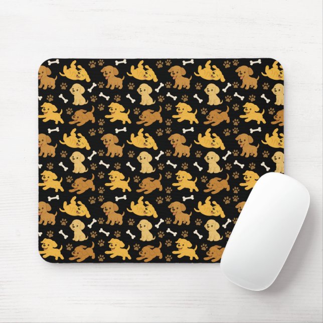 Cute Dog Pattern Mouse Pad (With Mouse)