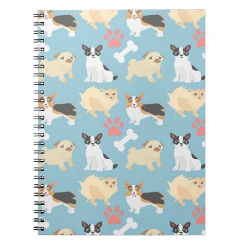Cute Dog Pattern Notebook