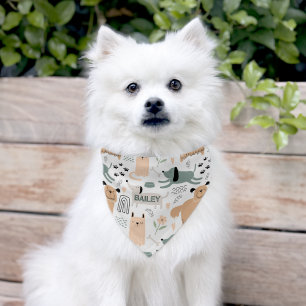 Cute Dog Pattern Pet Bandana Collar